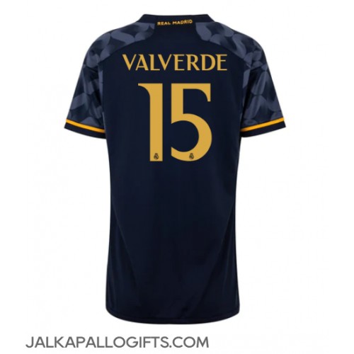 Real Madrid Federico Valverde #15 Vieraspaita Naiset 2023-24 Lyhythihainen